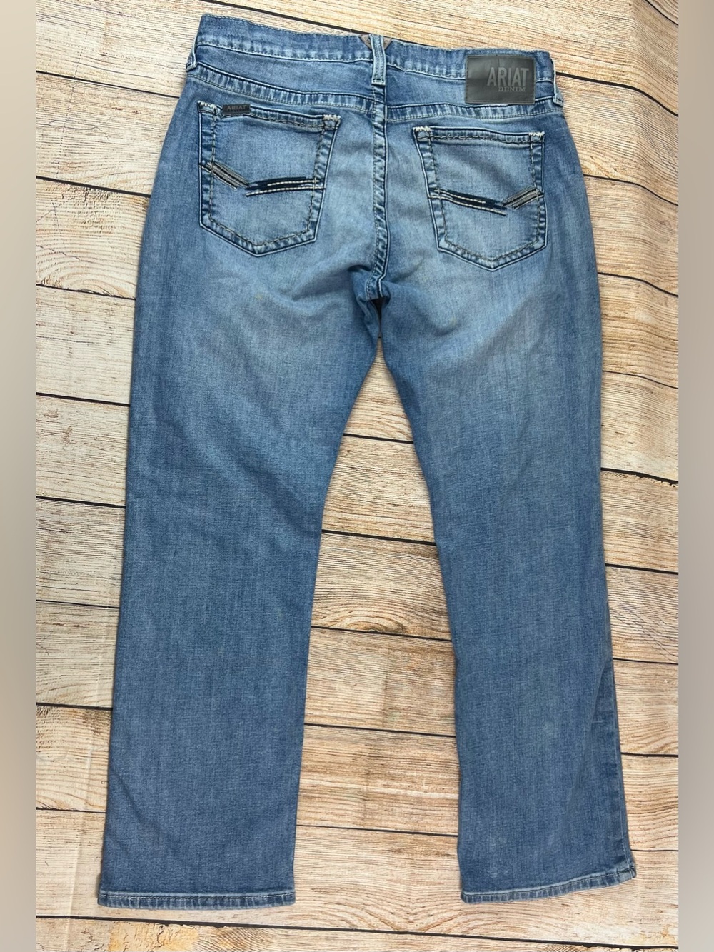 Mens Ariat M7 Wessley Slim Straight Denim Blue Jeans Size 33x30